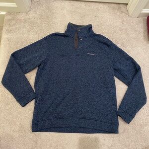Men's Large Blue Button-up Pullover
